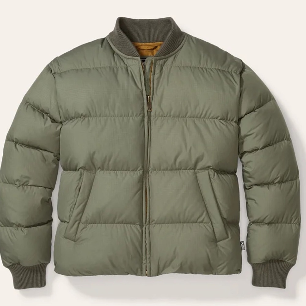 Eddie Bauer Men's Reissue Original Down Bomber Jacket, Olive, Size S